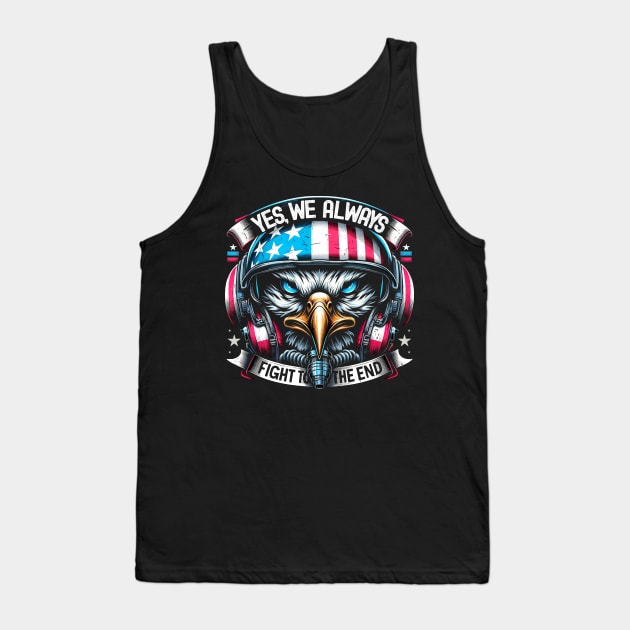 American Service Members Tribute: Military, Police, & Patriot Symbols Tank Top by KontrAwersPL